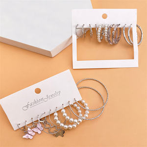 <span class=keywords><strong>2022</strong></span> nouveau gros usine or argent serpent papillon boucles d'oreilles ensemble femmes perle acrylique boucles d'oreilles ensemble - Product Image 5