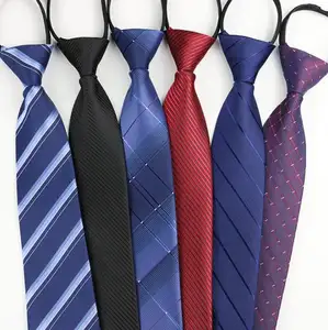 $1以下の安いネクタイ卸売異なるパターンユニークな大人のクロスグレインジッパーネクタイ
