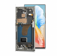 Untuk Samsung Galaxy S23 Ultra 5G S918 6.78" OLED LCD Frame Layar LCD Pengganti Sentuh