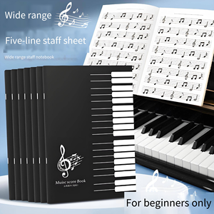 Cuaderno de práctica de música de 16K con espacios amplios para piano, guitarra y estudiantes de música, con contenido de teoría musical - Product Image 2