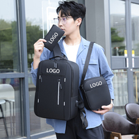Logo personnalisé de haute qualité pour hommes, collège, sac à dos USB de luxe résistant à l'eau et au vol pour voyage, sac à dos pour ordinateur portable