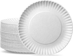 Platos de Papel Desechables Biodegradables de Última Tendencia, Compostables y Resistentes a las Manchas para Uso Diario y Fiestas - Product Image 4