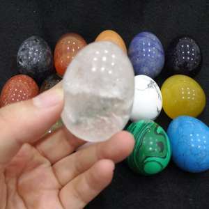 ไข่คริสตัลธรรมชาติขนาดเล็กแบบผสมขายส่ง สำหรับตกแต่งบ้าน ของตกแต่งโต๊ะ ของประดับสวน ของขวัญวันอีสเตอร์และวันเกิด - Product Image 5