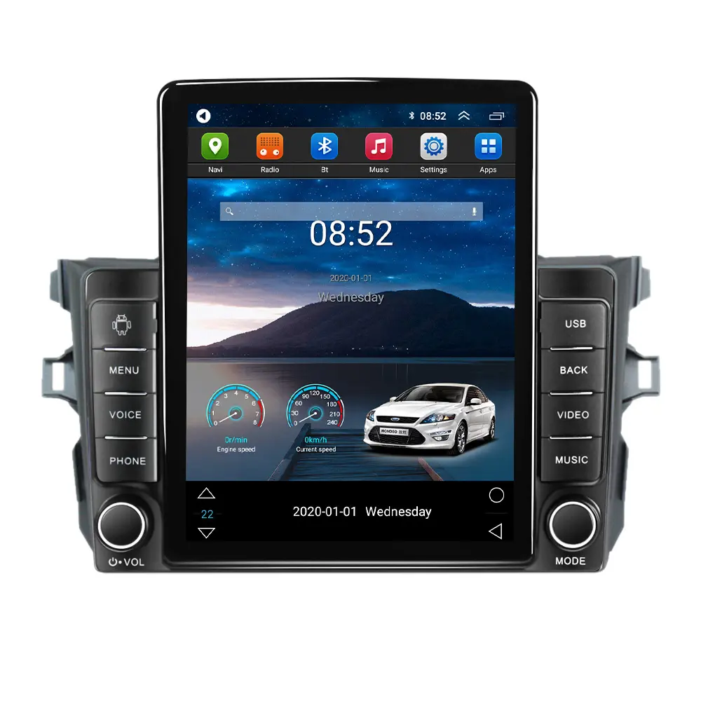 Mekede Android Ips 2.5d Dsp Autoradio Voor Toyota Corolla 2006-2013 8 128Gb Adas Dvr 360 Camera Key Lights Radio Android