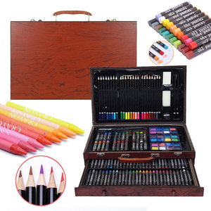 140 adet suluboya sanat kutusu yağ pastel boya kalemi renkli kalemler İşaretleyiciler kalem renk kalem çocuk çizim seti - Product Image 1