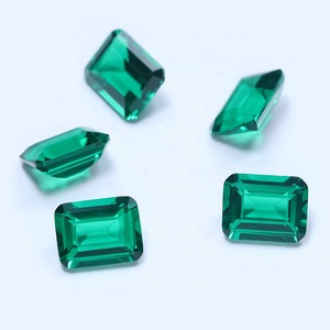 Phòng thí nghiệm tạo ra tổng hợp màu xanh lá cây màu lỏng Nano đá quý 6*8mm đến 10*14mm hình chữ nhật hình bát giác màu xanh ngọc lục bảo Nano pha lê - Product Image 4