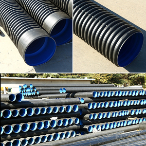 Bền <span class=keywords><strong>PE</strong></span> Nhựa HDPE Polyatylene Đôi Tường Sóng Ống Thoát Nước 200Mm 500Mm Đường Kính Màu Sóng Ống Thoát Nước - Product Image 4