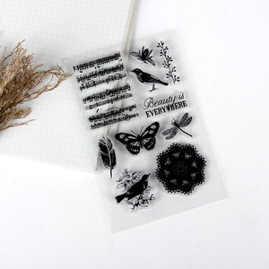 Trong Suốt Silicone Biểu Tượng Retro Cho DIY Album Ảnh Thẻ Tay Tài Khoản Trang Trí Bán Buôn Vật Liệu Thủy Tinh Văn Phòng Nhật Ký Tem - Product Image 4