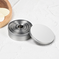 11 pièces en acier inoxydable cercle pâtisserie cuisson anneau moules rond Cookie Biscuit Cutter ensemble gâteau outils