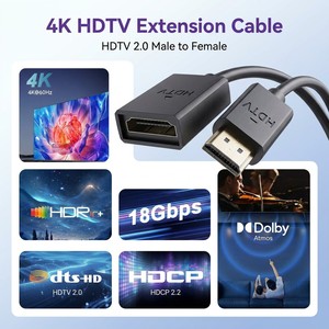 <span class=keywords><strong>Cable</strong></span> de Extensión HDTV Corto Avanzado 4K 60Hz, Macho a Hembra, para Roku, Fire TV Stick, <span class=keywords><strong>Chromecast</strong></span> Hub - Product Image 1