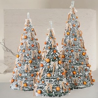 Sapin de Noël LED pré-éclairé pliable et télescopique sur pied, 8 modes réglables, montage facile, en PVC, pour décoration extérieure et intérieure