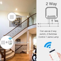 Interrupteur mural intelligent Tuya ZigBee 3.0 Mini contrôleur 4 gang APP Télécommande sans fil Mini module Compatible avec Alexa EU UK
