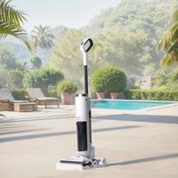 Nettoyeur vapeur électrique intelligent à LED pour sols, grand écran, 15000 pa, aspirateur vertical domestique