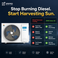 Aire Acondicionado Split de Pared ZERO GMCC con Compresor Solar Híbrido Inverter, 9K-24K BTU, R32, 20 SEER, MPPT