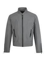 Veste aviateur unisexe Penpace en denim coupe ample coupe-vent à col montant, style vintage, couleur unie, pour l'automne
