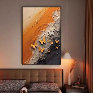 Decoración de Pared con Mariposas Texturizadas de Estilo Francés <span class=keywords><strong>Vintage</strong></span>, Pintura de Lujo para la Entrada, Fondo para Sofá de Sala de Estar - Product Image 4