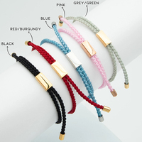 Pulsera de Cuerda Trenzada Personalizable con Grabado Láser, Logotipo y Texto, Hecha a Mano, Colorida, para la Amistad, Venta al por Mayor