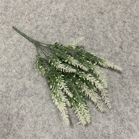 Plante Artificielle en Plastique de Haute Qualité en Gros, 5 Branches, Lavande, Feuillage Permanent pour Décoration Maison, Mariage, Thanksgiving, Noël