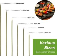 Brochettes de barbecue en bambou naturel, bâtonnets de kebab jetables en bois pour grillades, satay, cuisine en plein air, fêtes