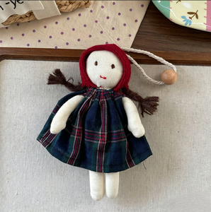 Nuovo Arrivo: Portachiavi Bambola con <span class=keywords><strong>Capelli</strong></span> Intrecciati in Tessuto a Cartone Animato, Ciondolo Gonna Floreale, Accessorio Moda per Borsa da Ragazza, Ornamento per Chiavi - Product Image 4