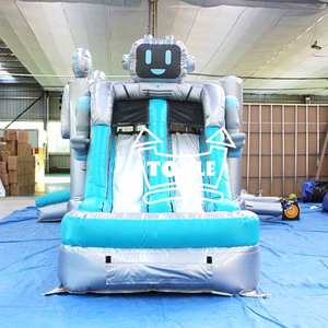 <span class=keywords><strong>Giochi</strong></span> di rimbalzo casa scivolo d'acqua gonfiabile <span class=keywords><strong>robot</strong></span> buttafuori <span class=keywords><strong>con</strong></span> doppio scivolo corsia per la vendita - Product Image 3