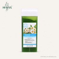 Cera Depilatoria en Roll-On de 100g con Azuleno y Miel, Personalizable con Logotipo, Cera Suave y Dura en Cartucho para Depilación de Piernas, Brazos y Cuerpo, Suministros de Belleza