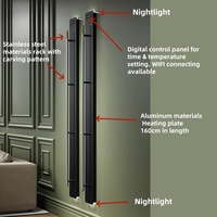 Sèche-serviettes électrique intelligent avec barres en acier inoxydable, 160 cm, pour serviettes, peignoirs et vêtements
