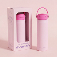 Personnalisation disponible, différentes capacités, bouteille d'eau isotherme en acier inoxydable Sip Ease, anti-fuite, sans BPA