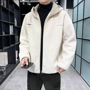 Abrigo de cachemira de invierno con logotipo personalizado, estilo informal para hombre, holgado, estilo japonés, con capucha, acolchado, cálido, informal y cómodo. - Product Image 5