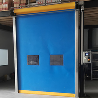 Puertas Enrollables Automáticas de Alta Velocidad, Puerta Rápida Industrial, Puerta Enrollable de PVC Resistente, Puerta con Cierre Automático Autorreparable para Taller