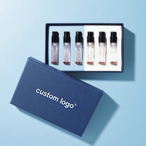 Caja de muestra de perfume personalizada de 3 piezas Embalaje superior-inferior de lujo para viales de <span class=keywords><strong>viaje</strong></span> de 2ml/3ml/5ml Juego de regalo de marca - Product Image 5