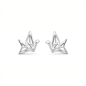 Orecchini a Perno E1904 in Oro Bianco, Gioielli Unisex alla Moda in Lega - Product Image 1