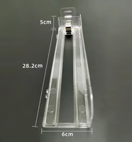 Poussoir et diviseur à étagère latérale simple en matériau PS de supermarché Poussoir à cigarettes en métal PVC pour tabac en matière plastique