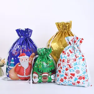 定制印花标志礼品包装防水好绳圣诞拉绳塑料包装袋