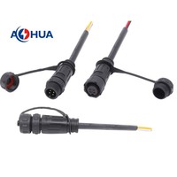 Lampe de culture de plantes étanche 4PIN connecteur M12 étanche 5A 110V prise électrique mâle femelle câble moulé IP 68 connecteur Led