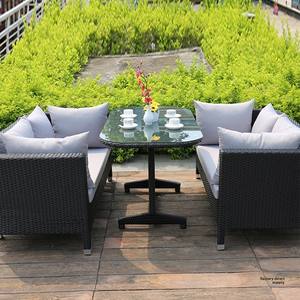 Conjunto <span class=keywords><strong>de</strong></span> Muebles <span class=keywords><strong>de</strong></span> Jardín Modernos <span class=keywords><strong>y</strong></span> Modulares <span class=keywords><strong>de</strong></span> Mimbre <span class=keywords><strong>y</strong></span> Aluminio, <span class=keywords><strong>Mesa</strong></span> <span class=keywords><strong>de</strong></span> Comedor, <span class=keywords><strong>Sillas</strong></span>, Sofá Seccional <span class=keywords><strong>de</strong></span> Ratán <span class=keywords><strong>de</strong></span> 3 Piezas - Product Image 2