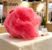 Fibre de polyester recyclée colorée pour tissus non tissés et feutres aiguilletés