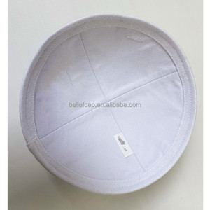 <span class=keywords><strong>Kippa</strong></span> en lin blanc personnalisable avec logo – Yarmulke juif - Product Image 5