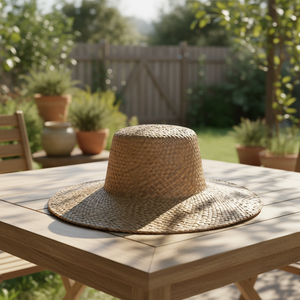 Sombrero de Sol Lontar con Diseño Bordado a Mano, 100% Hojas de Palma Lontar Naturales, Unisex, para Actividades al Aire Libre, Viajes, Playa - Product Image 5