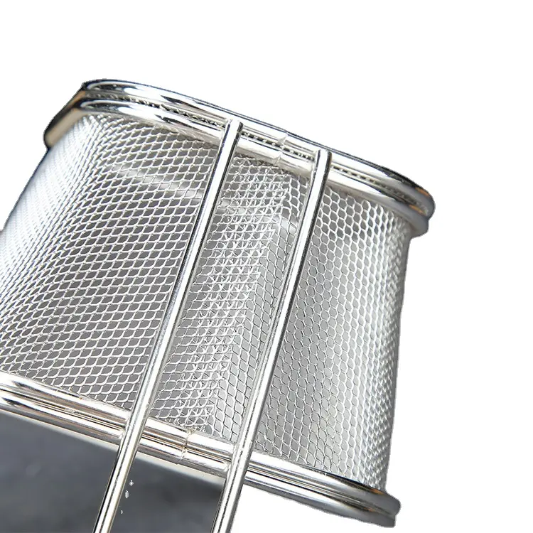 Stainless steel French fries basket net kitchen frying tool colander mini potato chips cooking basket filter