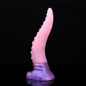 Silicone Fantasy Pink Tongue Anal Plug G-spot Stimulate <b>Dildo</b> Shop With Sucker Bumpy Massage Sex Toys for Men and Women - Product Image 4