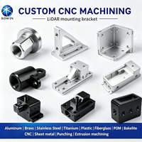 Support de fixation LiDAR en aluminium usiné CNC sur mesure OEM, pièces de support métalliques légères pour appareils de navigation industrielle et drones