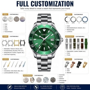 Relojes Premium Hechos a Medida, Reloj Mecánico de Buceo con Bisel de Cerámica de Lujo Clásico, Acero Inoxidable 316L de Alta Gama, Súper Luminoso - Product Image 2