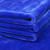 Tissu tricoté en velours uni élégant, 95% polyester 5% élasthanne, 155 cm, 195 g/m², poids moyen, sur commande, usine Keqiao