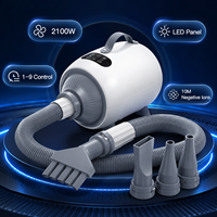 Sèche-cheveux pour animaux de compagnie de qualité supérieure, durable, 2100W, respectueux de l'environnement, avec affichage LED précis, fonction anion lisse pour les vétérinaires professionnels