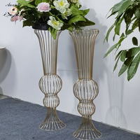 Support de présentation de boule de fleurs géante en métal doré ANNIELU, vase de table, centre de table, décoration de mariage, événement, fête
