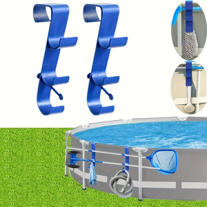 Pool Hook Bracket Blue Outdoor Pool Cleaning Tool Storage Rack For Above Ground Pool Accessories - Product Image 1