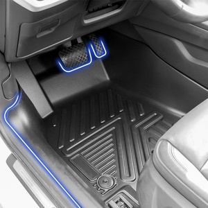 แผ่นรองพื้นรถยนต์ TPE 5D ดีไซน์พร้อมโลโก้ ป้องกันรอยขีดข่วน กันน้ำ สำหรับ Chevrolet SILVERADO 2023 - Product Image 2