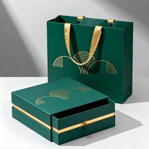 Tùy chỉnh bán buôn thời trang sang trọng giấy in vàng bạc lá bao phủ cứng các tông Hộp quà tặng với logo của bạn - Product Image 1