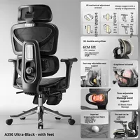 Chaise de jeu ergonomique en maille avec accoudoirs 9D, massage chauffant, soutien lombaire, soutien postural, pivotante, confortable, moderne et simple pour le bureau